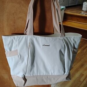 Cream and Tan Women's Tote Bag-Lovevook